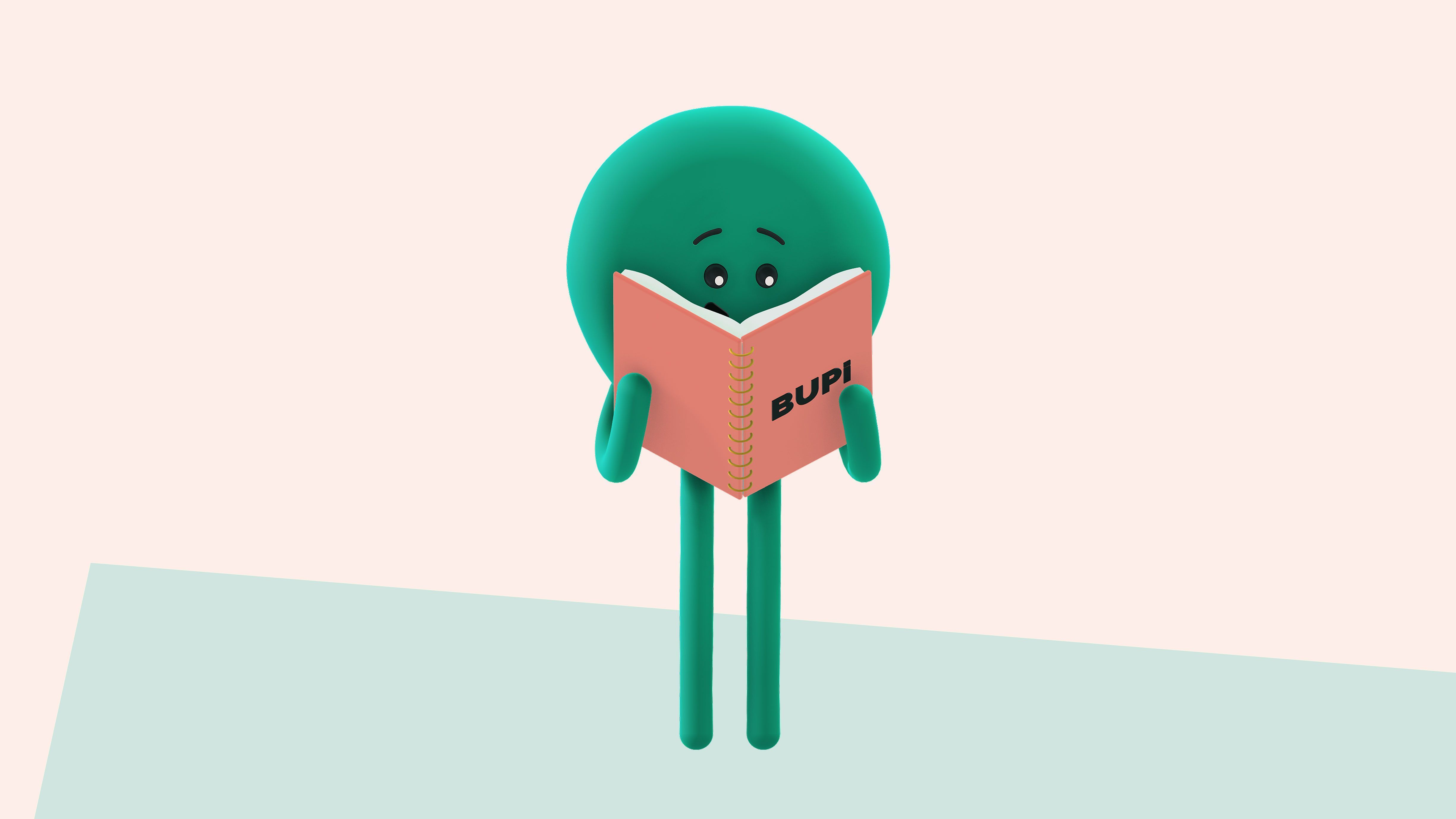 BUPi reading a book
