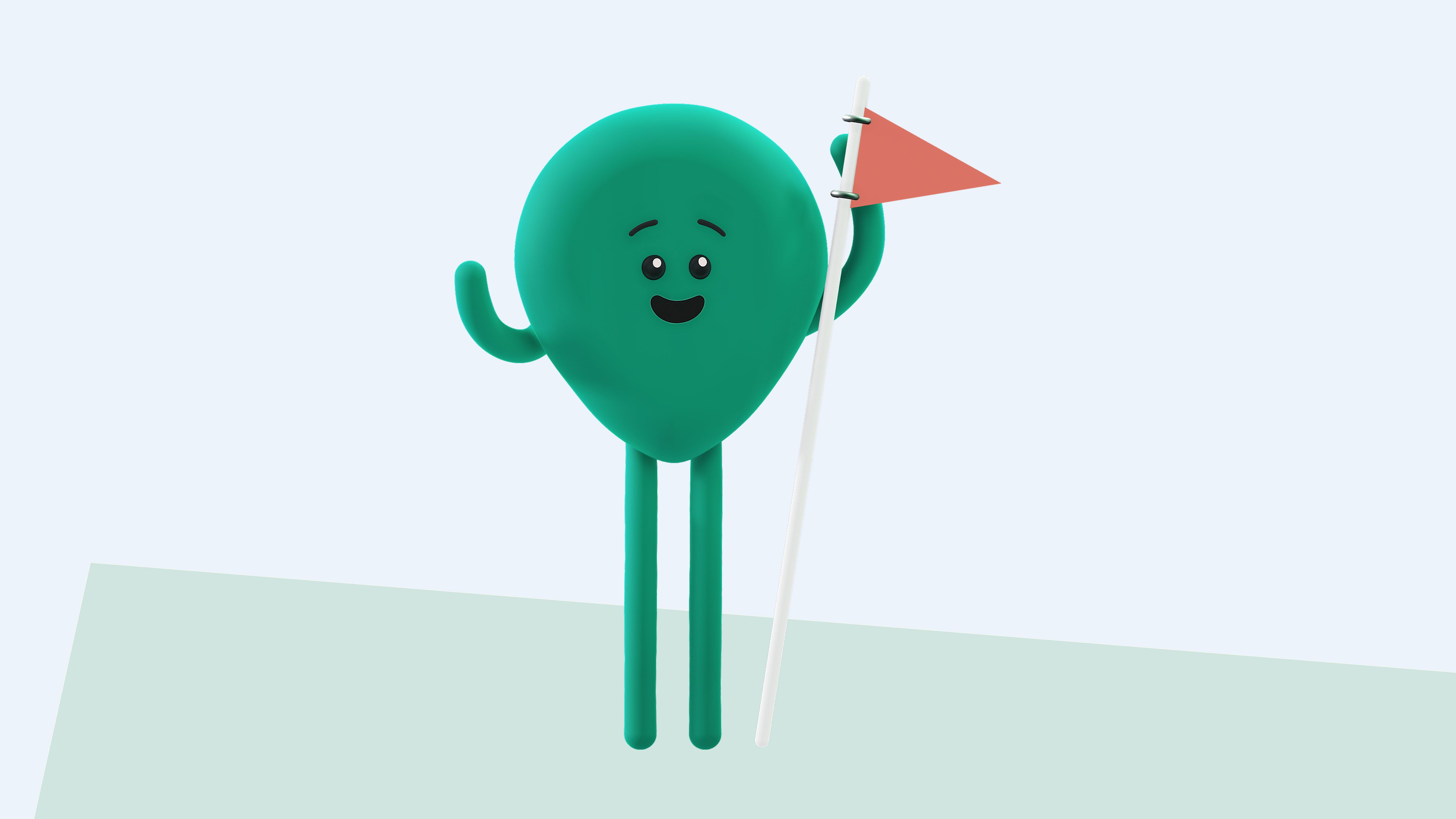 Boneco BUPi com bandeira
