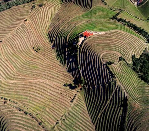 Vista aérea de terreno